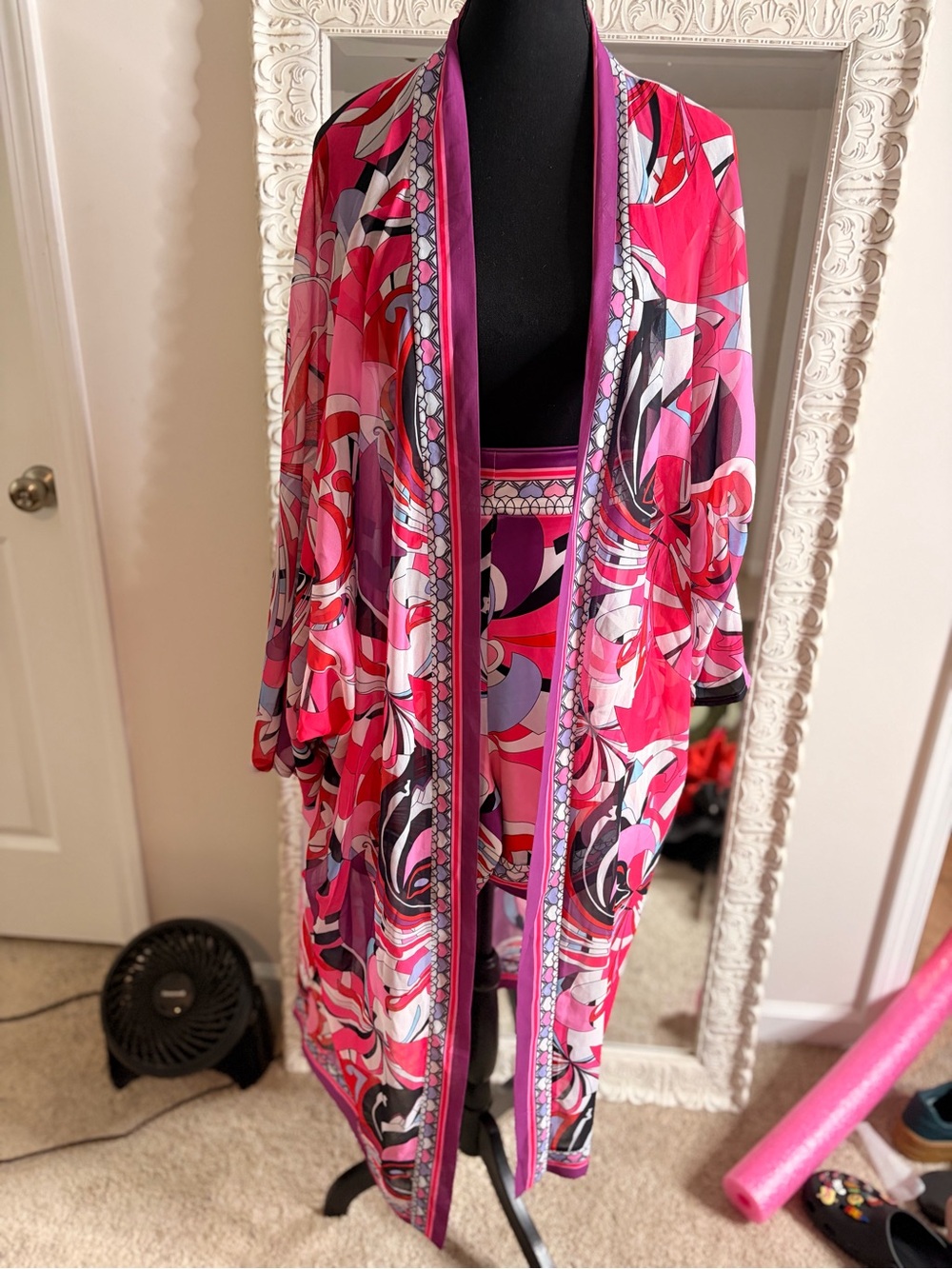 Kimono and short set two piece